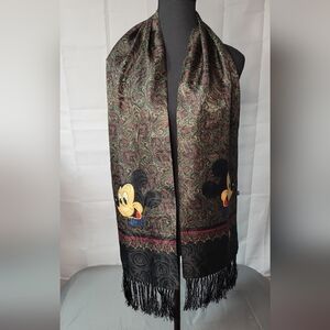 Vintage Disney Mickey scarf with fringe
